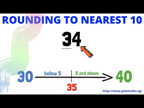 How do we round 34 to the nearest 10?