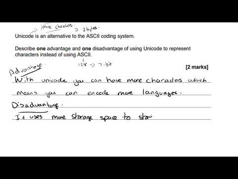 AQA Computer Science 3 3 5 Character Encoding Walking Talking Mock