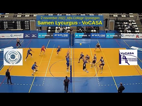 2022-11-02 Lycurgus-VoCASA (samenvatting, 11 min) Eredivisie Heren Volleybal