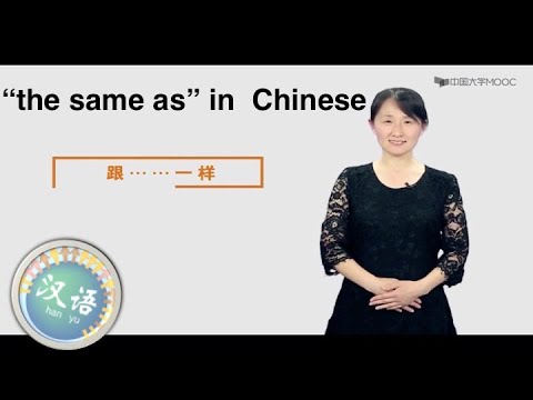 Chinese Grammar for Advanced Beginners #13 the same as | 初级汉语语法进阶 | 跟...一样
