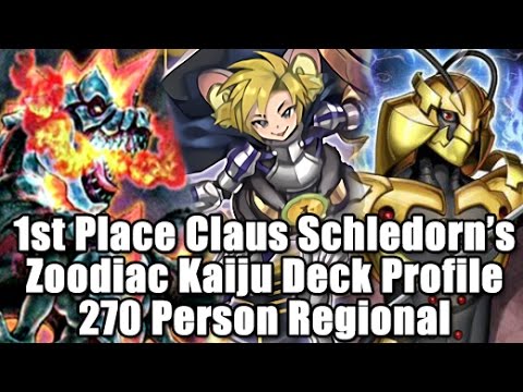 1st Place Claus Schledorn's 45 Card Zoodiac Kaiju Deck Profile 270 Person German Regionals
