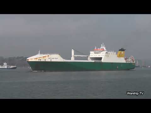 MV HARTLAND POINT DEPARTING DEVONPORT NAVAL BASE AT NORTH CORNER, SOUTH YARD - 30th March 2022