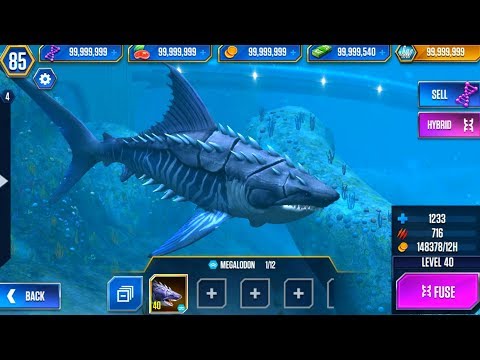 Megarchelon, Megalodon, Dunkleosaurus, Hainosaurus, Rhomaleosaurus - Jurassic World The Game