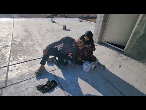 A caring wife: Umm al-Binin, and taking care of Nemat, after a headache!