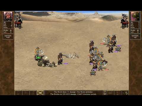 Heroes III WoG - Minotaurs & Minotaur Kings vs Brutes (99999 of each unit)