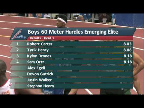 Boys 60m Hurdles EE Final - New Balance Nationals Indoor 2014