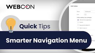 Smarter Navigation Menu in WEBCON |💡Quick Tips