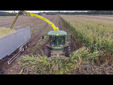 XXL ⚠️ Maisernte 2019 John Deere 8600i - 10 riehiges Maisgebis 8 Abfahrer Großeinsatz Maishäckseln