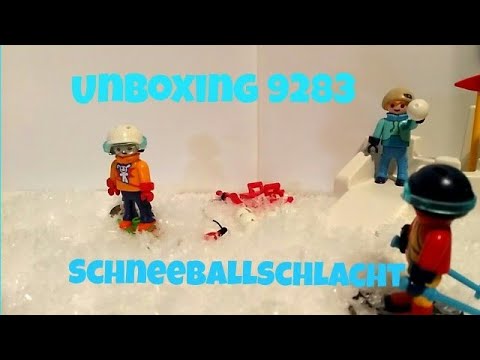 Playmobil- Unboxing- 9283 Schneeballschlacht- Deutsch