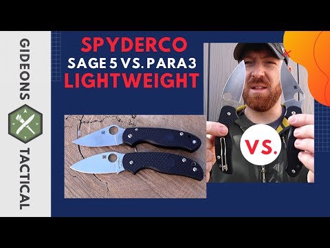 Spyderco Battle Sage5 LW vs. Para3 LW