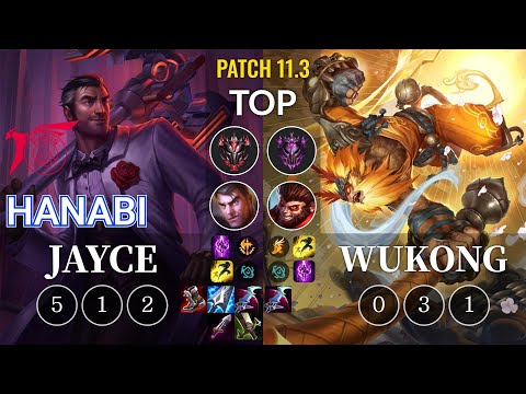 TLN Hanabi Jayce vs Wukong Top - KR Patch 11.3