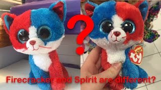 Beanie boo Spirit and Firecracker are different?