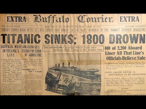 Original TITANIC Newspaper c/o the Buffalo Courier (16 April 1912)
