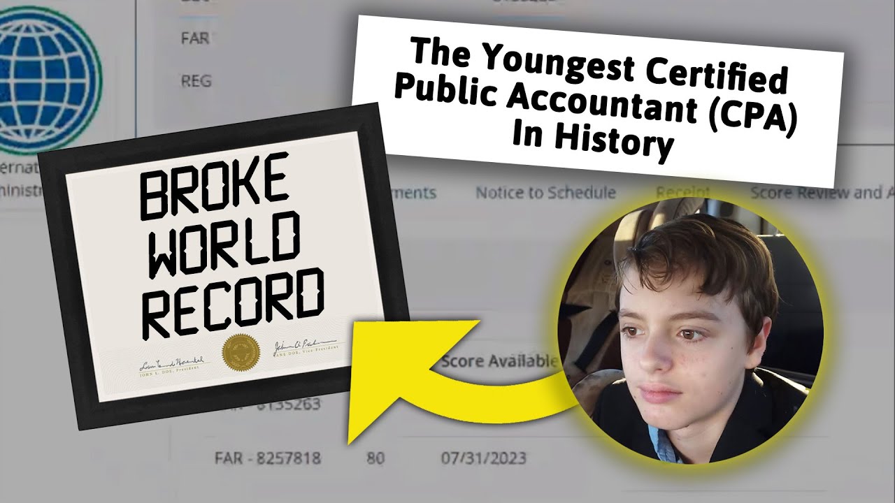15 Year Old Passing The CPA Exam - Breaking Previous World Record
