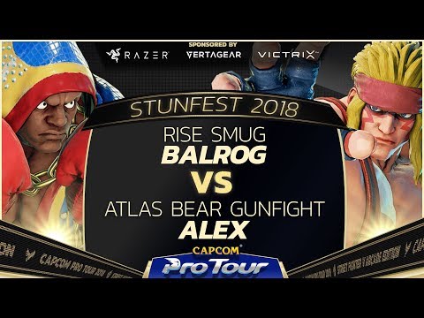 Rise Smug (Balrog) vs Atlas Bear Gunfight (Alex) - Stunfest 2018- SFV - CPT 2018