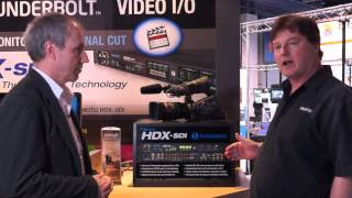 Video thumbnail for Motu display the HDX-SDI with Thunderbolt at NAB 2013 by FCPdotCO