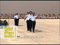 Indian Air Force officers march off wearing medals ...