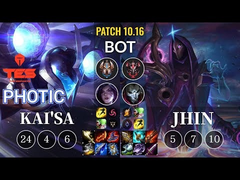 TES Photic Kai'Sa vs Jhin Bot - KR Patch 10.16