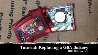 How To Replace GBA Game Batteries.