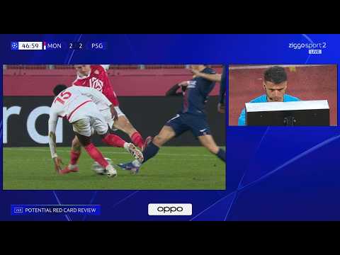 Aleksandr Golovin RED CARD | Golovin CARTON ROUGE | Monaco vs PSG | UEFA Champions League 2025-2026