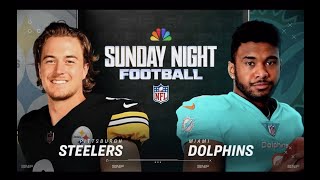2022 NBC Sunday Night Football intro Miami Dolphins vs Pittsburgh Steelers
