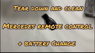 Tear down and clean  Mercedes remote control key fob & battery change