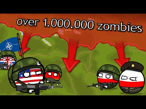 Zombie Invasion of Poland / 220km Frontline War (Countryballs Mapping)