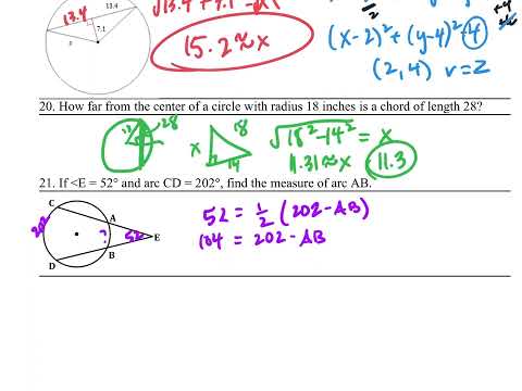 Advanced Geometry Final Exam Review Page 3