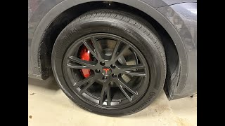 HOW TO PAINT YOUR TESLA WHEELS BLACK AND BRAKE CALIPERS RED