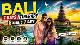 Bali Itinerary for 7 Days 🇮🇩 | Complete Bali Trip Guide From India | Nusa Penida, Ubud, ATV, Beaches