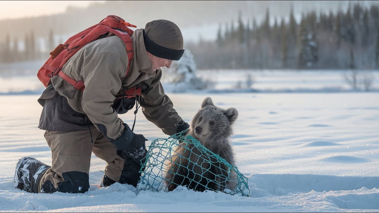 A Wildlife Photographer Saved a Trapped Bear Cub, The Mother's Response Shocked Everyone!