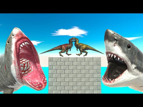 Each Unit Against Itself MEGALODON AND WHITE SHARK ► Animal Revolt Battle Simulator