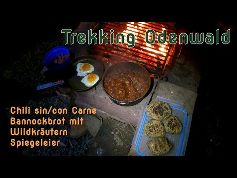 Trekking Odenwald - Legal im Wald Zelten | Teil 3/4 | Kochen über dem Lagerfeuer im Camp Zapfenglück