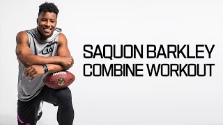 Saquon Barkley&#39;s Ridiculous Workout 💪| 2018 NFL Combine Highlights