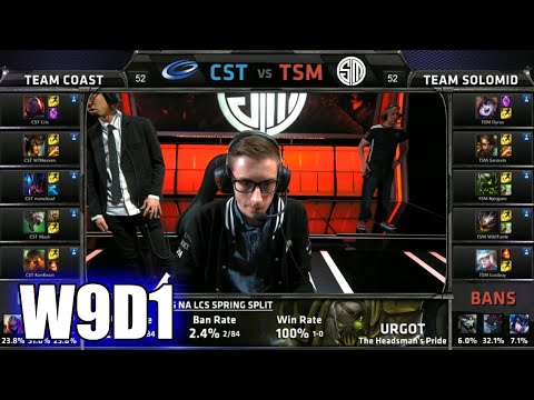 Coast vs TSM | S5 NA LCS Spring 2015 Week 9 Day 1 | CST vs TSM (Team Solomid) W9D1G4 VOD 60FPS