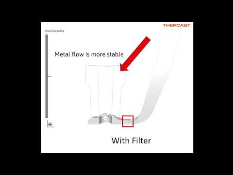 Foundry filters in a gravity die casting simulation - THERCAST®