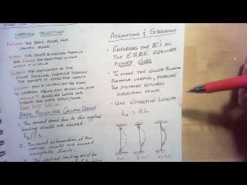 Mechanics of Materials Lesson 23: Euler Buckling Loads