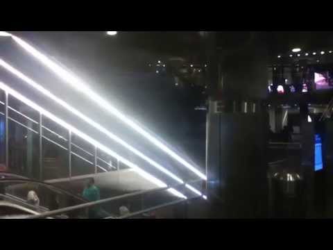 Thyssenkrupp?? Hydraulic Scenic Elevator To The (A)(C)(J)(Z)(R)(2)(3)(4)(5)  At The Fulton Center