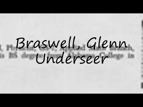 How to pronounce Braswell, Glenn  Underseer in English?