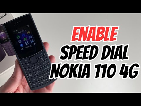 How to Enable Speed dial in Nokia 110 4G Mobile