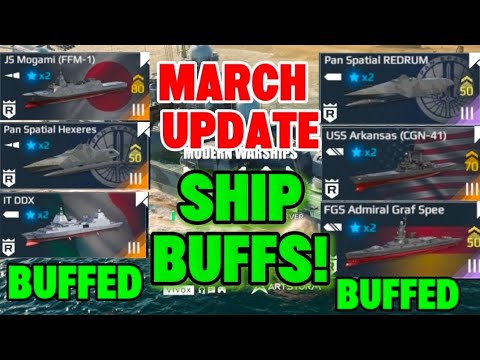 March Update All Buffs Modern Warships 