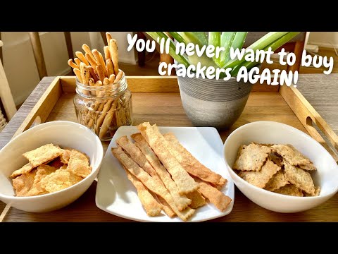 Easy Olive Oil & Sea Salt Sourdough Crackers Recipe