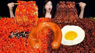 Download lagu 반반 🤍 짜파게티 & 불닭볶음면에 팽이버섯까지 야무지게 먹방 🔥 Buldak Fire Enokimushrooms Jjajang Ramen Mukbang ASMR Ssoyoung mp3