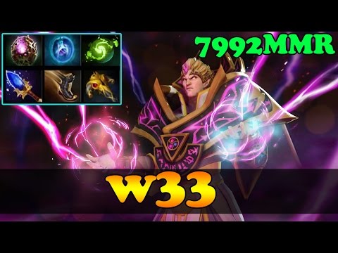 Dota 2 - w33 7992 MMR Plays Invoker vol 18 - Ranked Match Gameplay