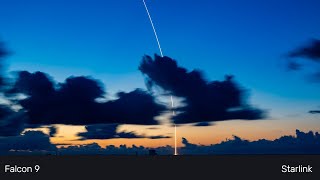 Falcon 9 - Starlink Launch (Twilight effect views)