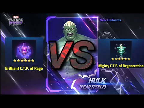 Testing T4 Hulk With Brilliant Rage VS Mighty Regen - Marvel Future Fight