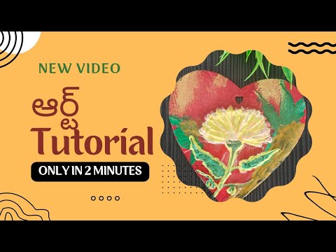 Amazing Texture paste flower on canvas/Acrylic colours