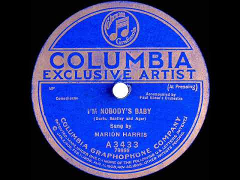 1921 Marion Harris - I’m Nobody’s Baby