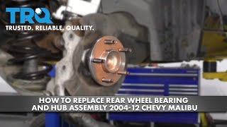 How to Replace Rear Wheel Bearing and Hub Assembly 2004-12 Chevy Malibu