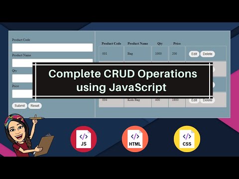 Complete Crud Operations Using Javascript With Css Html